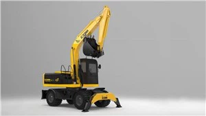 ব্যাটারি এবং ইঞ্জিন হাইব্রিড হুইল এক্সকাভেটর