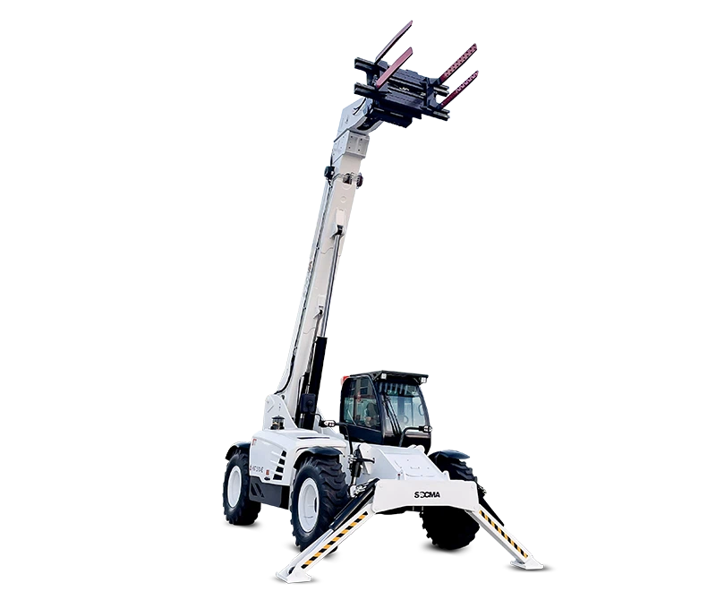 SOCMA 5.5 টন 12m টেলিহ্যান্ডলার 4WD ক্র্যাব মোড